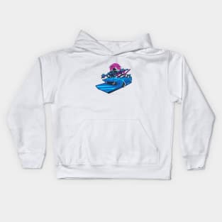 Blue Kaido Racer Bosuzoku Kids Hoodie